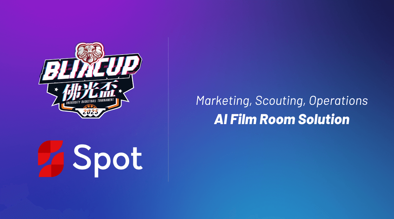 BLIA Cup 2025とSpotによるリアルタイム映像自動化の協業を表すビジュアル